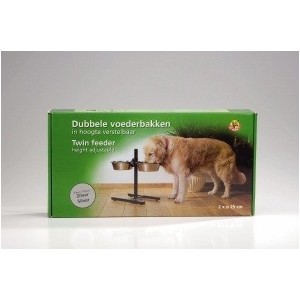 Voederstandaard Inclusief Bakken voor de hond