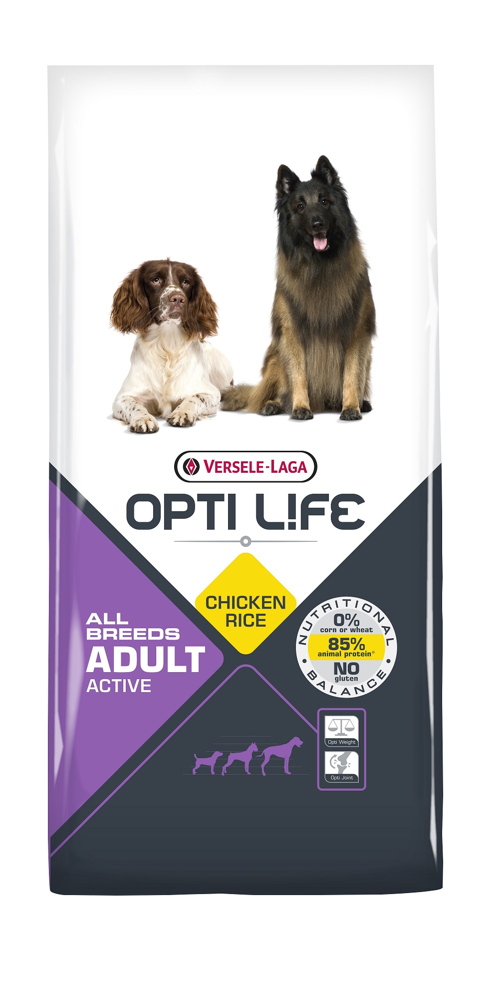 Opti Life Adult Active All Breeds mit viel Huhn & Reis Hundefutter