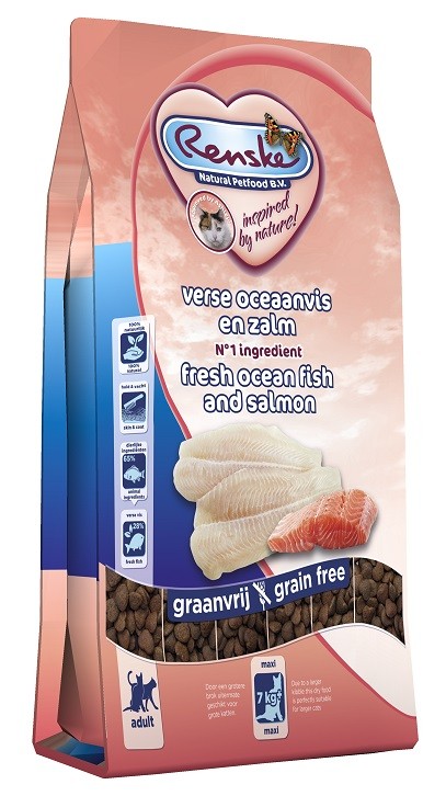 Renske Super Premium Adult Maxi 7+ kg Ozeanfisch und Lachs Katzenfutter