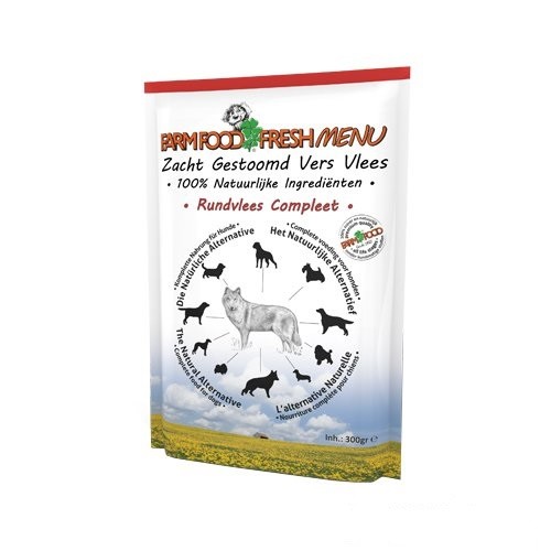 Farm Food Fresh Menu Rindfleisch Nassfutter Hund (Beutel 300 g)