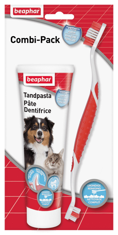 Beaphar Zahnpasta & Zahnbürste für Hund und Katze
