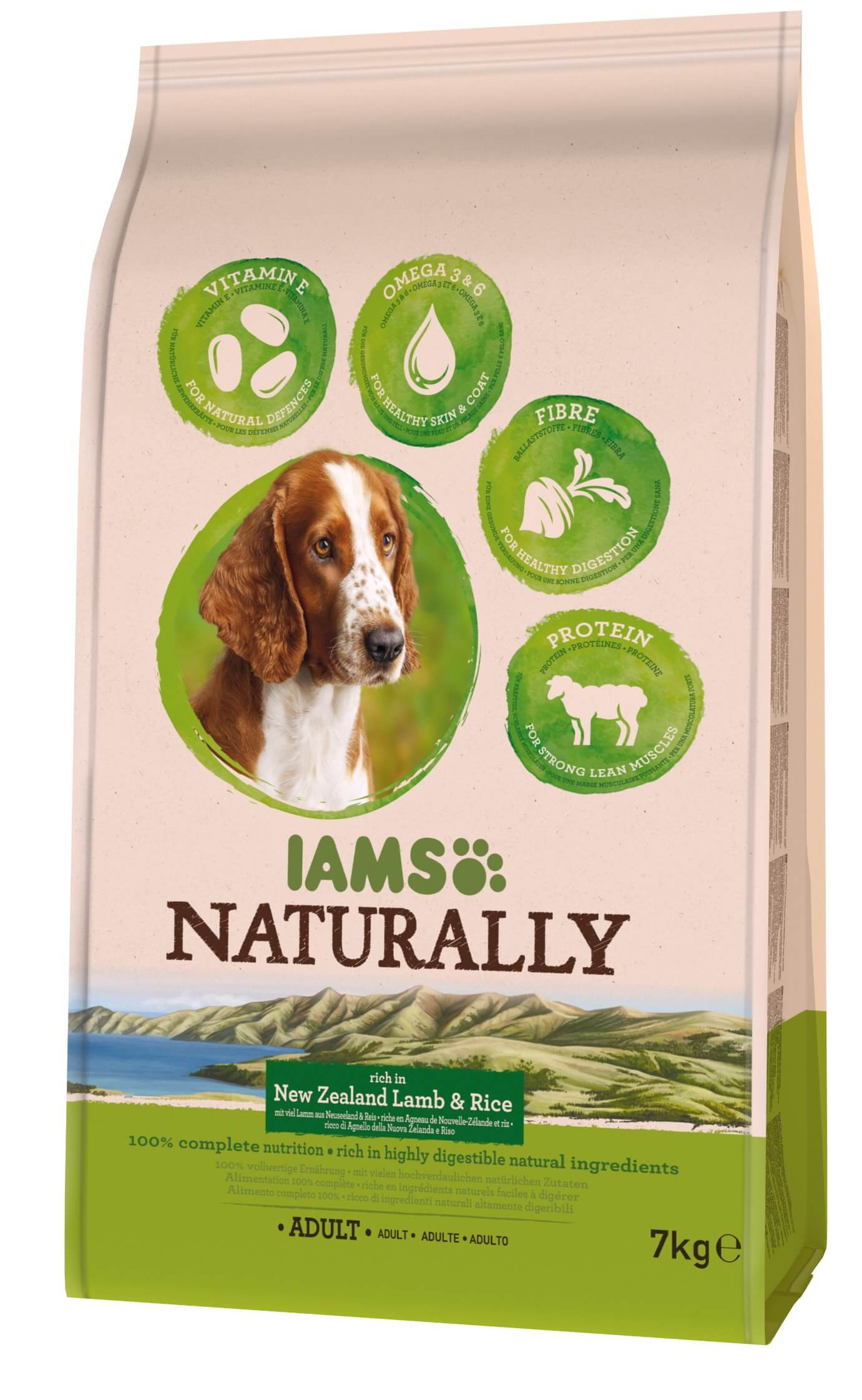Iams Naturally Adult Lamm & Reis Hundefutter