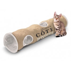 D&D Homecollection Cat Tunnel Cote d'Ivoire Jute-Tunnel für Katzen
