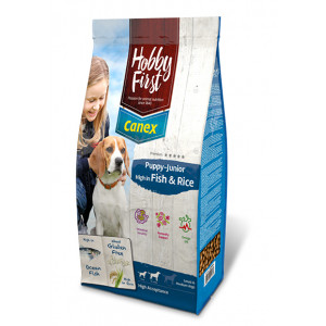 HobbyFirst Canex Puppy-Junior High in Fisch & Reis Hundefutter 3 kg