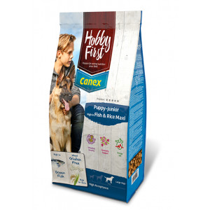 HobbyFirst Canex Puppy-Junior High in Fisch & Reis Maxi Hundefutter 2 x 12 kg