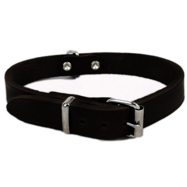 Lederhalsband Schwarz