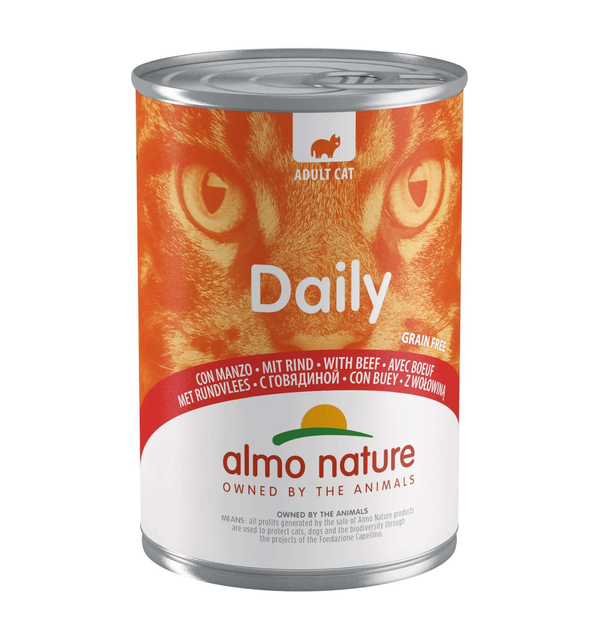 Almo Nature Daily mit Rind Katzen-Nassfutter (400 g)