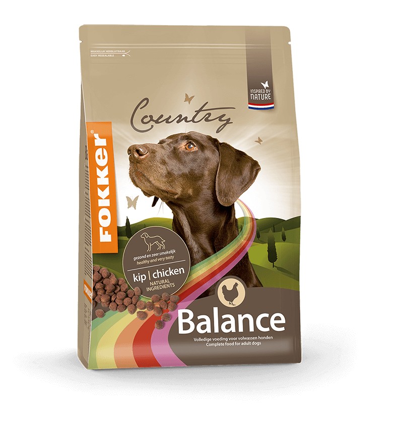 Fokker Country Balance mit Huhn Hundefutter