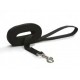 Schwarze Nylon Hundeleine mit Karabinerhaken