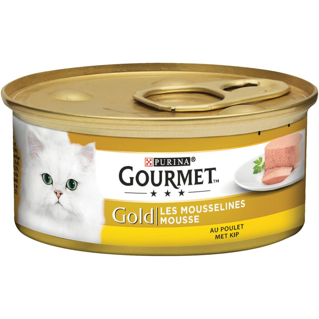 Gourmet Gold Mousse Kip + Rund Combipack kattenvoer