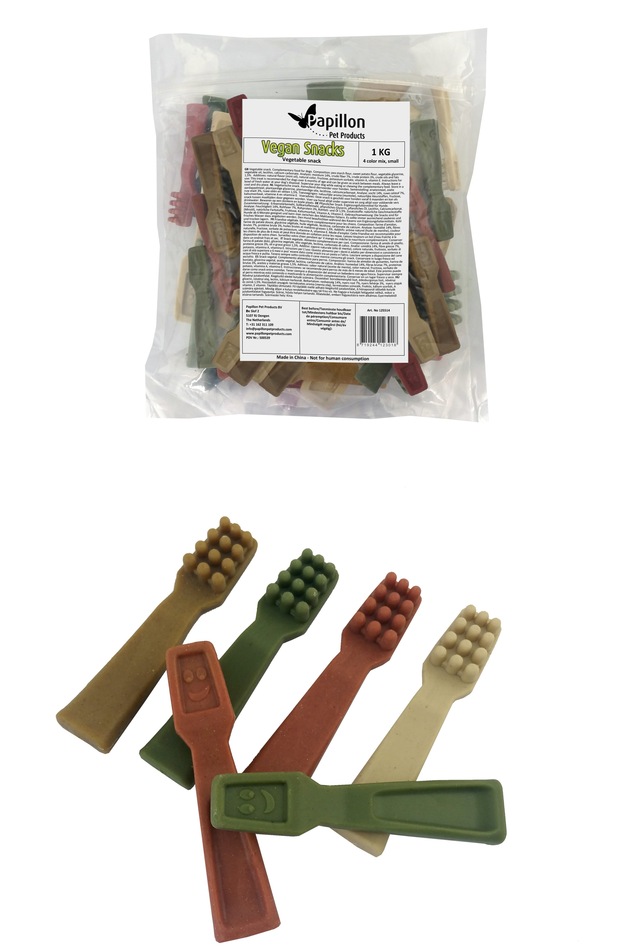 Dental Hondensnack Tandenborstel maat S 100st/1kg