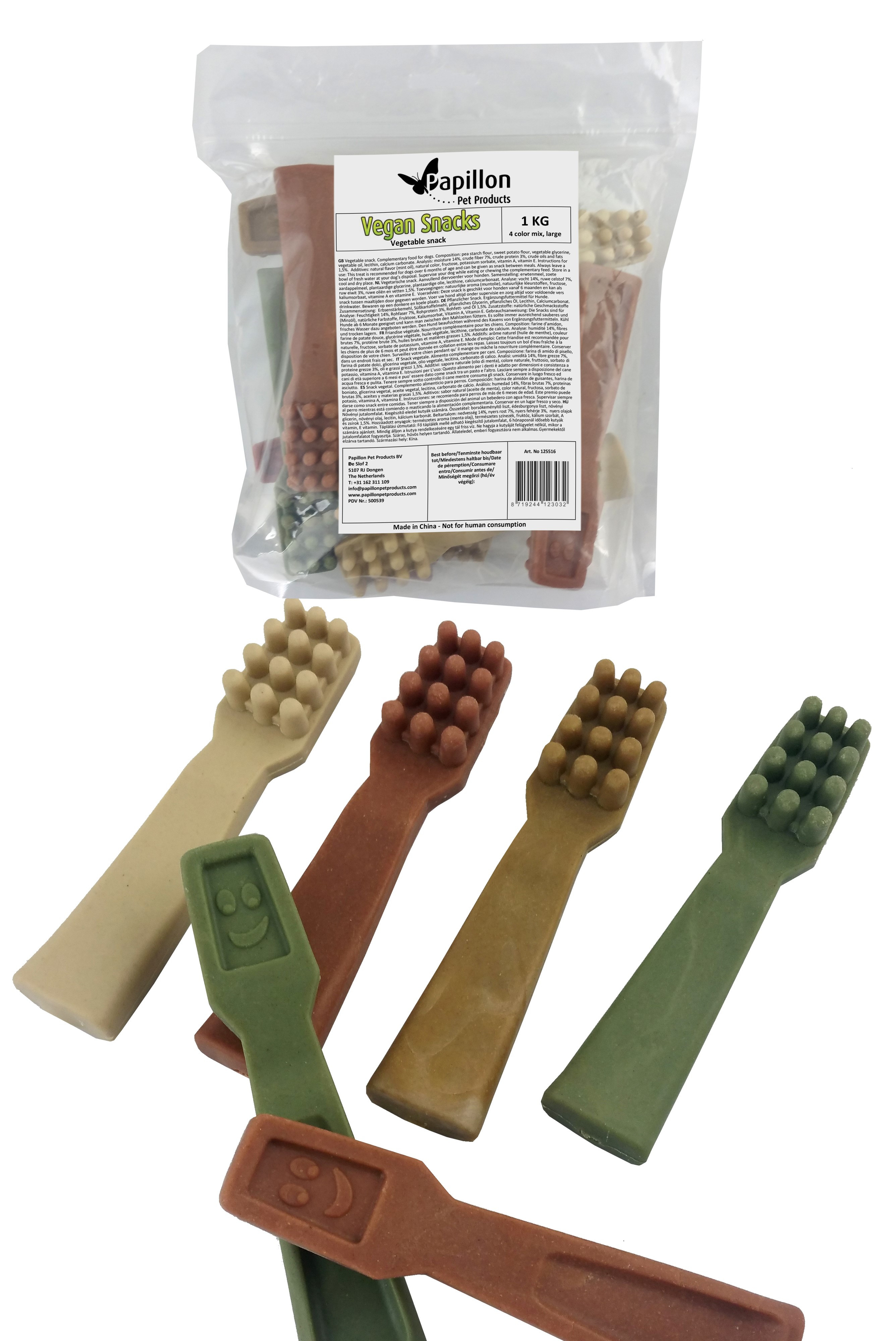 Dental Hondensnack Tandenborstel maat L 20st/1kg