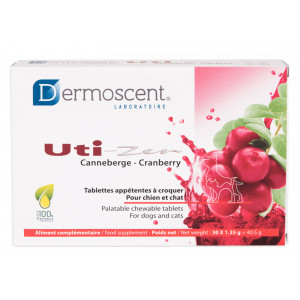 Dermoscent Uti-Zen Cranberry Tabletten für Hund und Katze 3 x 30 Tabletten