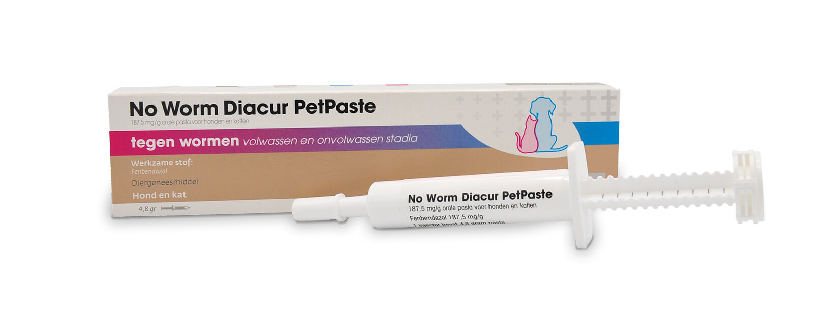 No Worm Diacur PetPaste tegen wormen hond en kat
