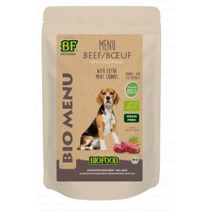 BF Petfood Biofood Organic Rind Bio Menu Hunde-Nassfutter (Beutel 150 g) 2 x (15 x 150 gr)