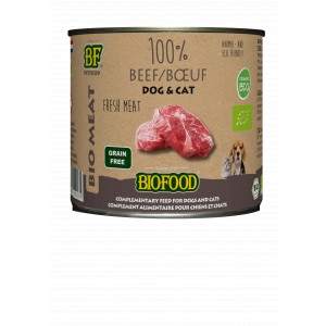 BF Petfood Biofood Organic 100% Rind Nassfutter für Hund/Katze (Dosen 200 g) 12 x 200 g