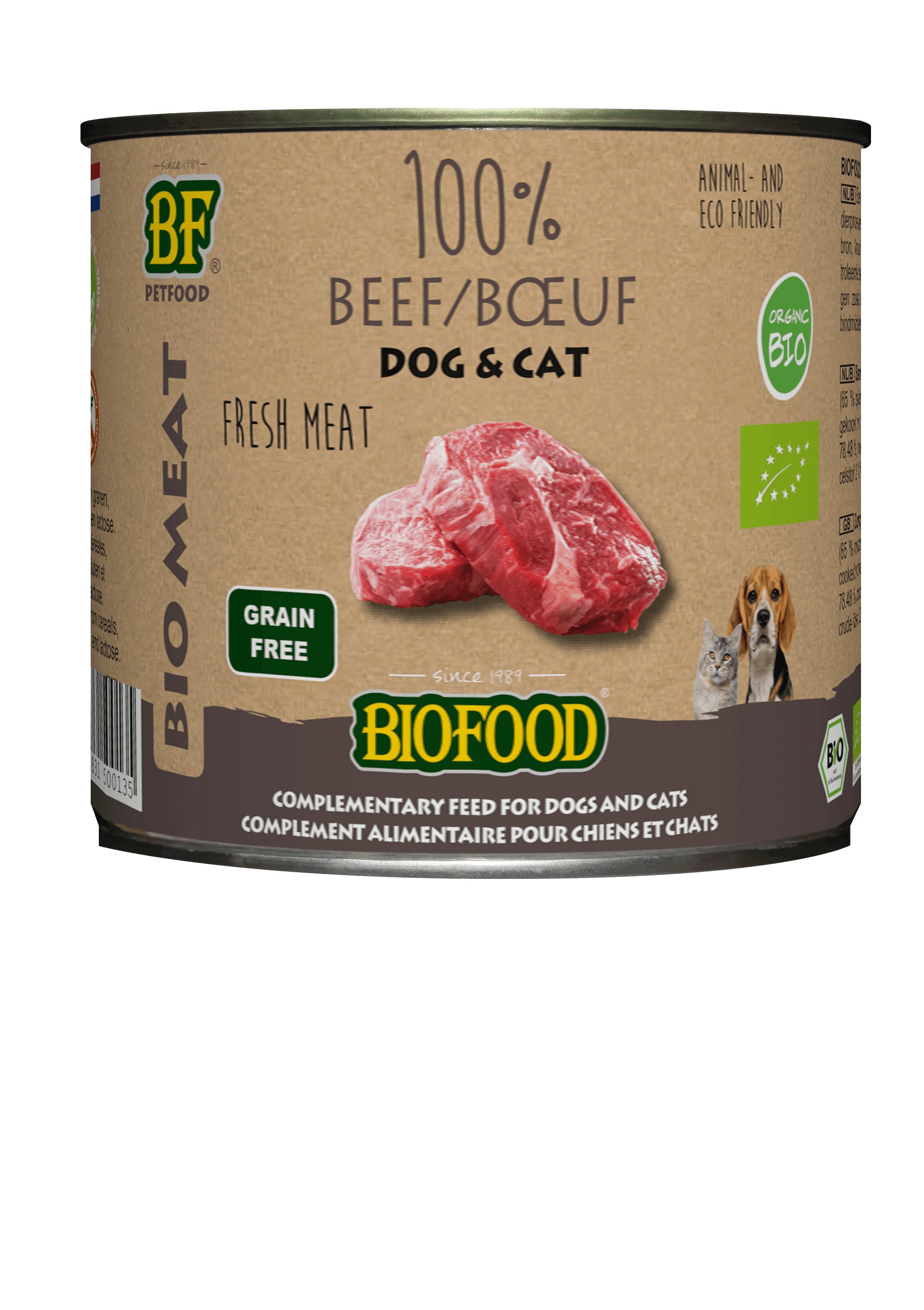 Biofood Organic 100 Rindfleisch 200 gr für Hund und Katze