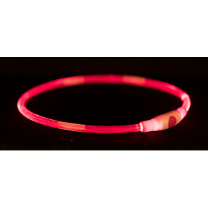 Flash lichthalsband 65 cm rood voor de hond