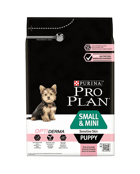 Pro Plan Small & Mini Puppy Sensitive Skin met Optiderma hondenvoer