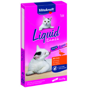 Vitakraft Liquid Snacks mit Ente Katzensnack (6 x 15g) Ente