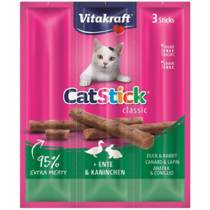 Vitakraft Catstick Classic Ente & Kaninchen Katzensnack