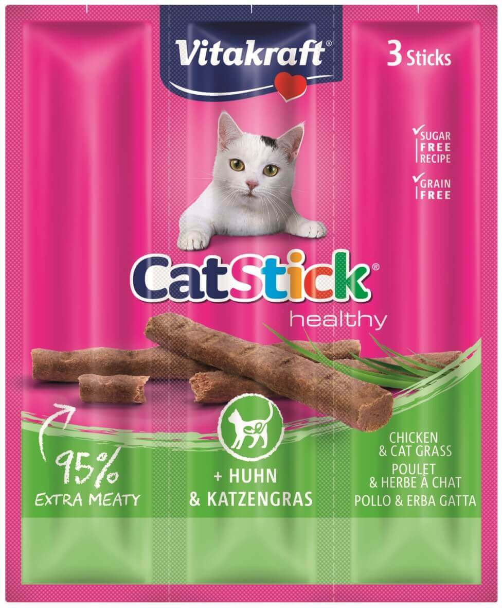 Vitakraft Catstick Healthy mit Huhn & Katzengras Katzensnack