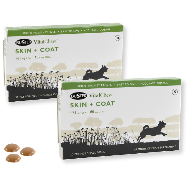 VitalChew Buster Skin & Coat S voor de hond