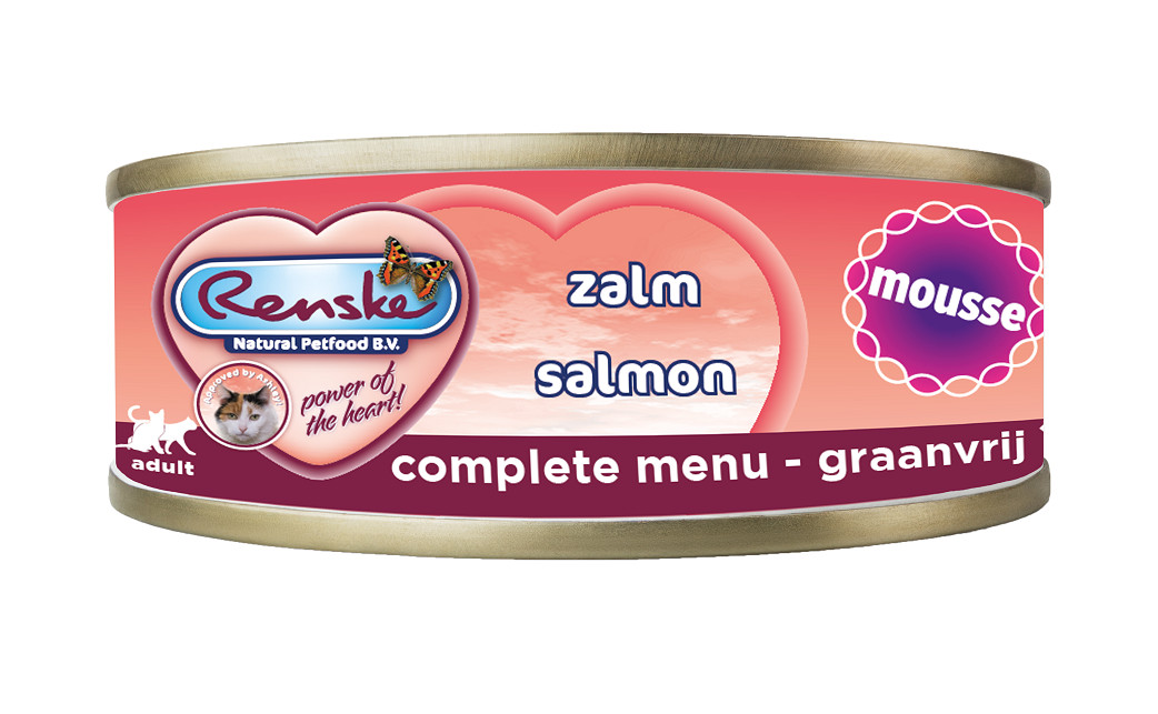 Renske Getreidefrei Mousse Lachs hypoallergenes Katzen-Nassfutter (Dose)