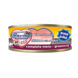 Renske Pastete Huhn & Kaninchen Katzen-Nassfutter (70 g) 2 Paletten (48 x 70 g)