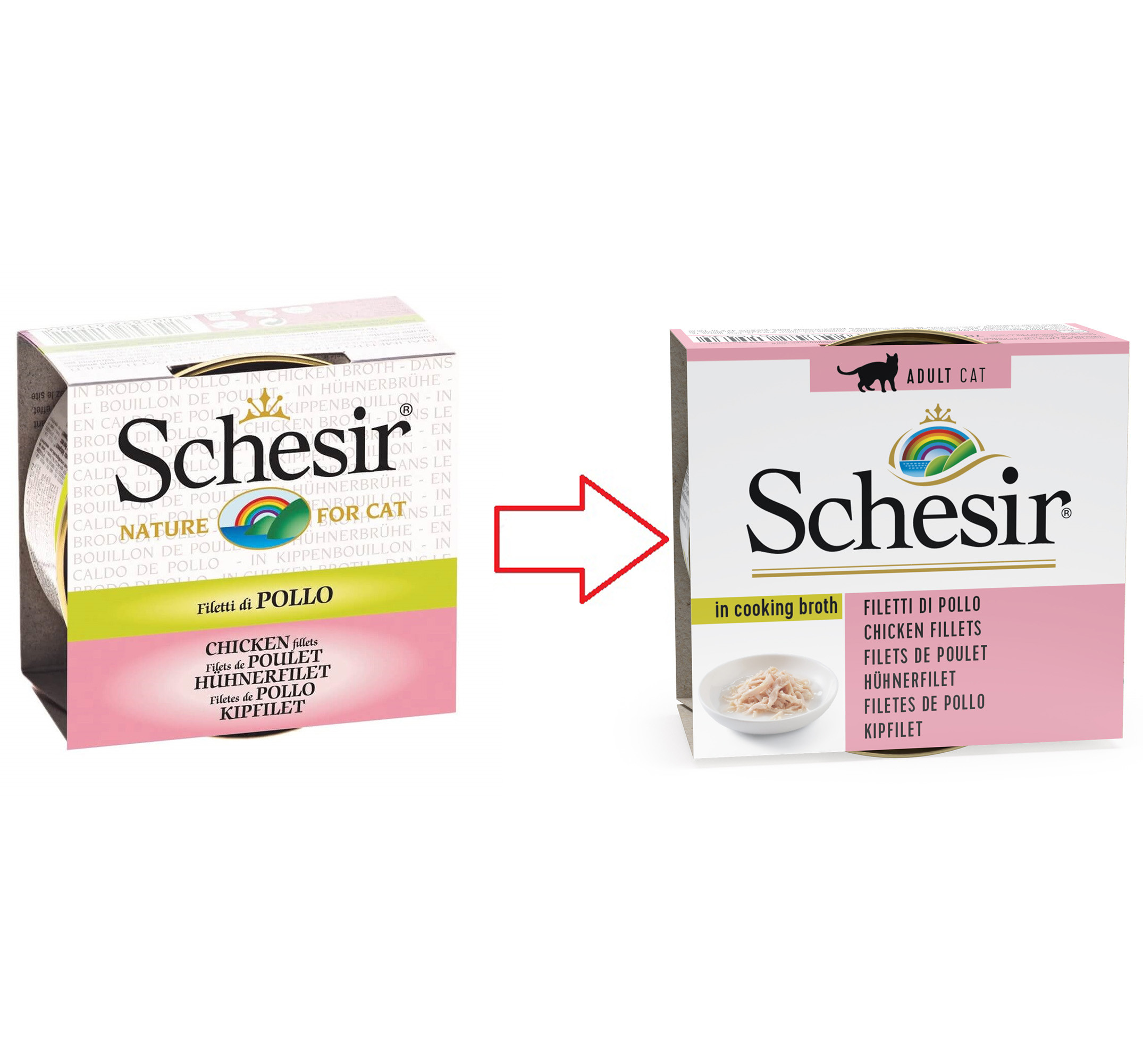 Schesir Hühnerfilet in Hühnerbrühe für Katzen Günstig