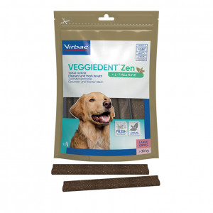 Virbac Veggiedent Zen Kaustreifen Hund L (15 Stk.) Pro 3 Packungen