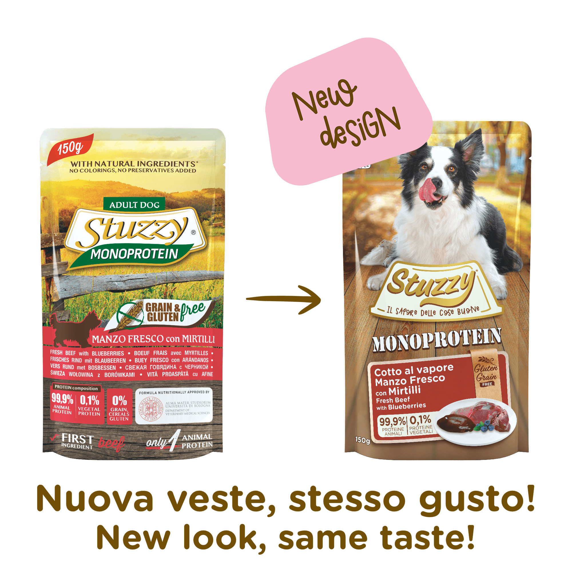 Stuzzy Dog Grain Free Monoprotein Rund met bosbes nat hondenvoer 150 gram