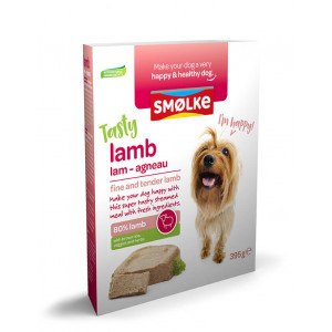 Smølke Tasty Lamb Frisch gedämpftes Lamm Nassfutter für den Hund 2 trays ( 20 x 395 g)