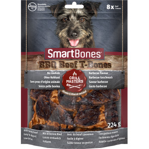 SmartBones Grill Masters BBQ T-Bones Kausnack für Hunde (8 Stk) Pro Packung