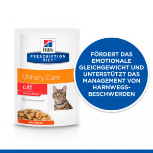 Hill's Prescription C/D Urinary Stress Huhn Katzen-Nassfutter 85g