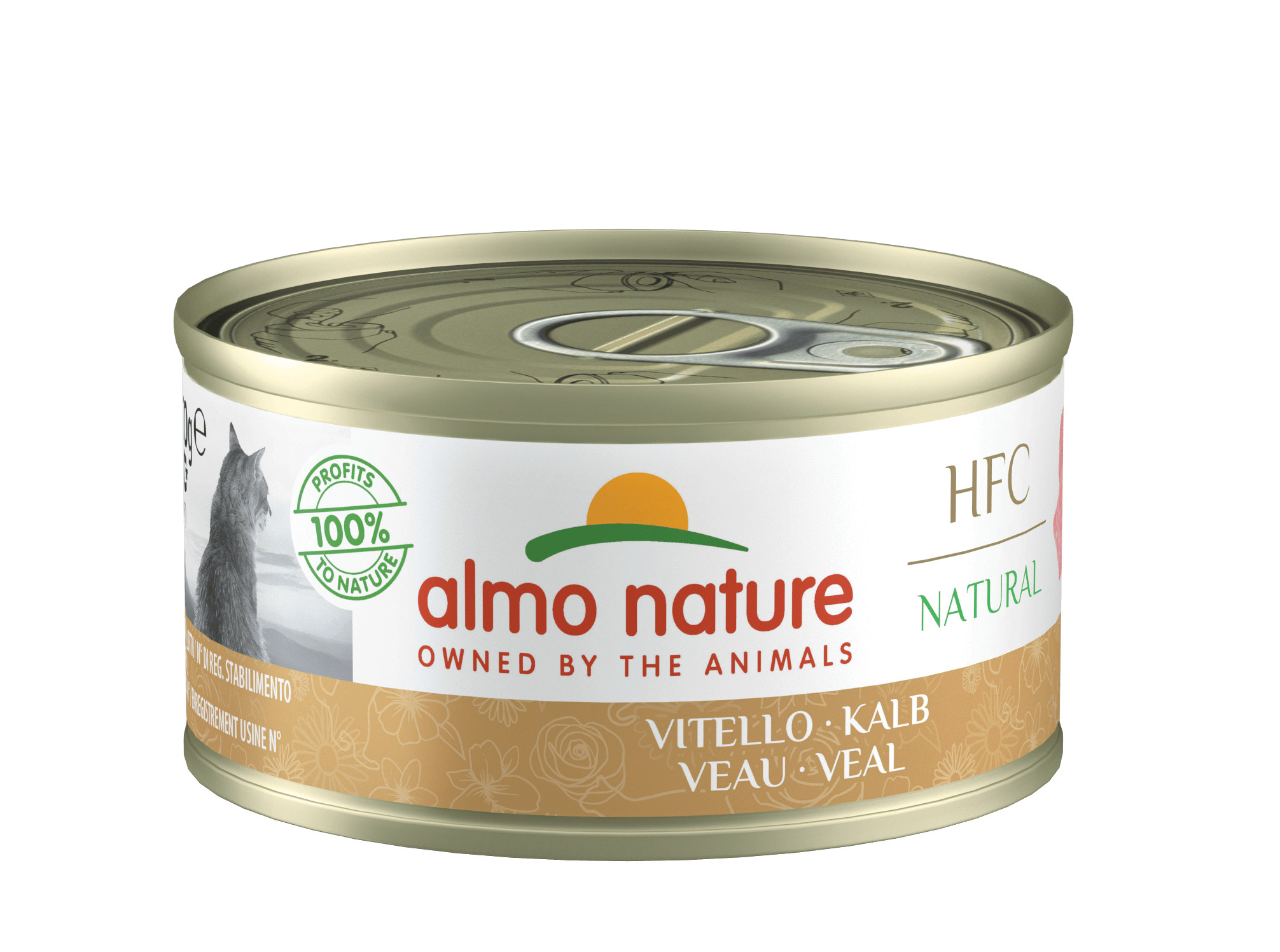 Almo Nature HFC Natural mit Kalb Nassfutter für Katzen (70 g)