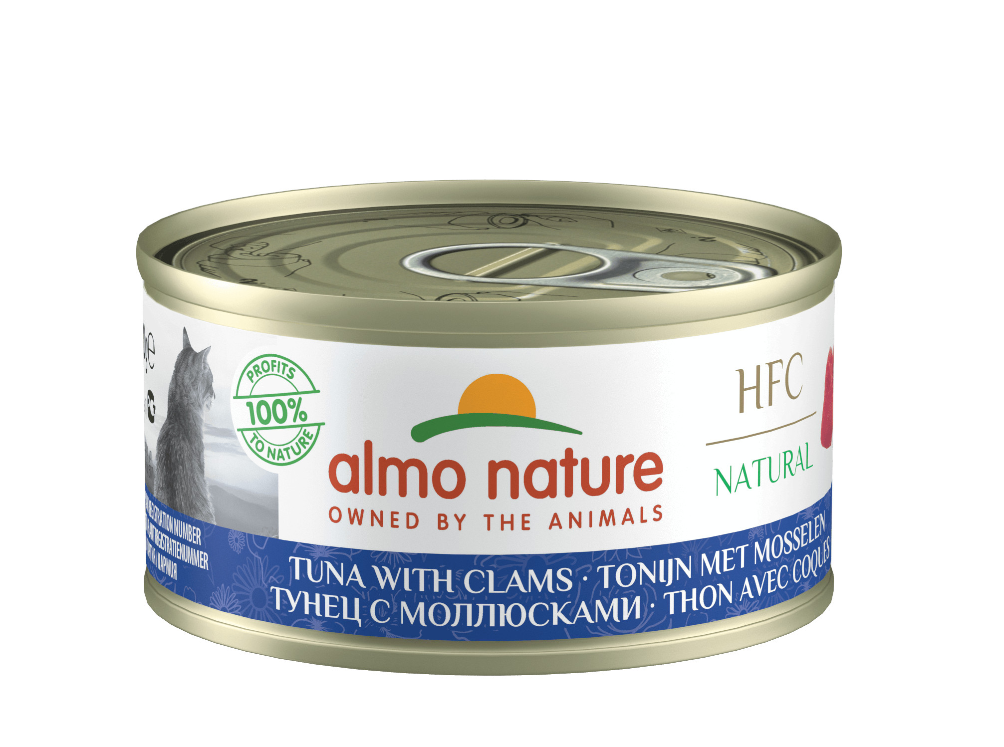 Almo Nature HFC Natural Thunfisch mit Venusmuscheln Katzen-Nassfutter (70 g)