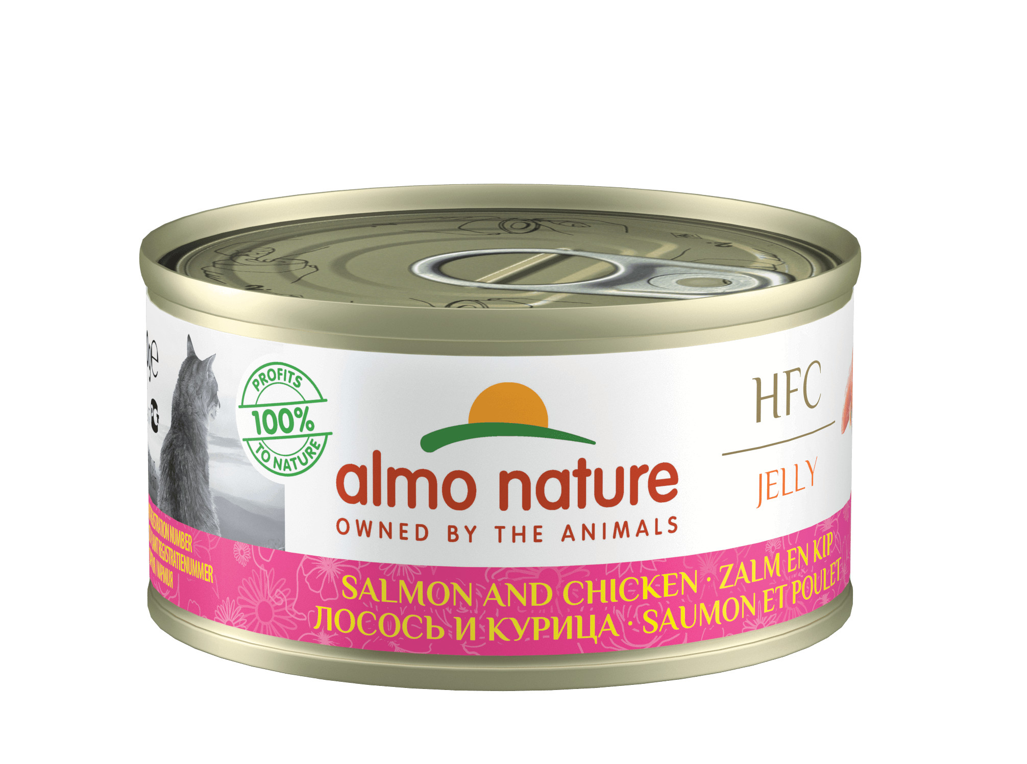 Almo Nature HFC Jelly Lachs und Huhn Katzen-Nassfutter (70 g)