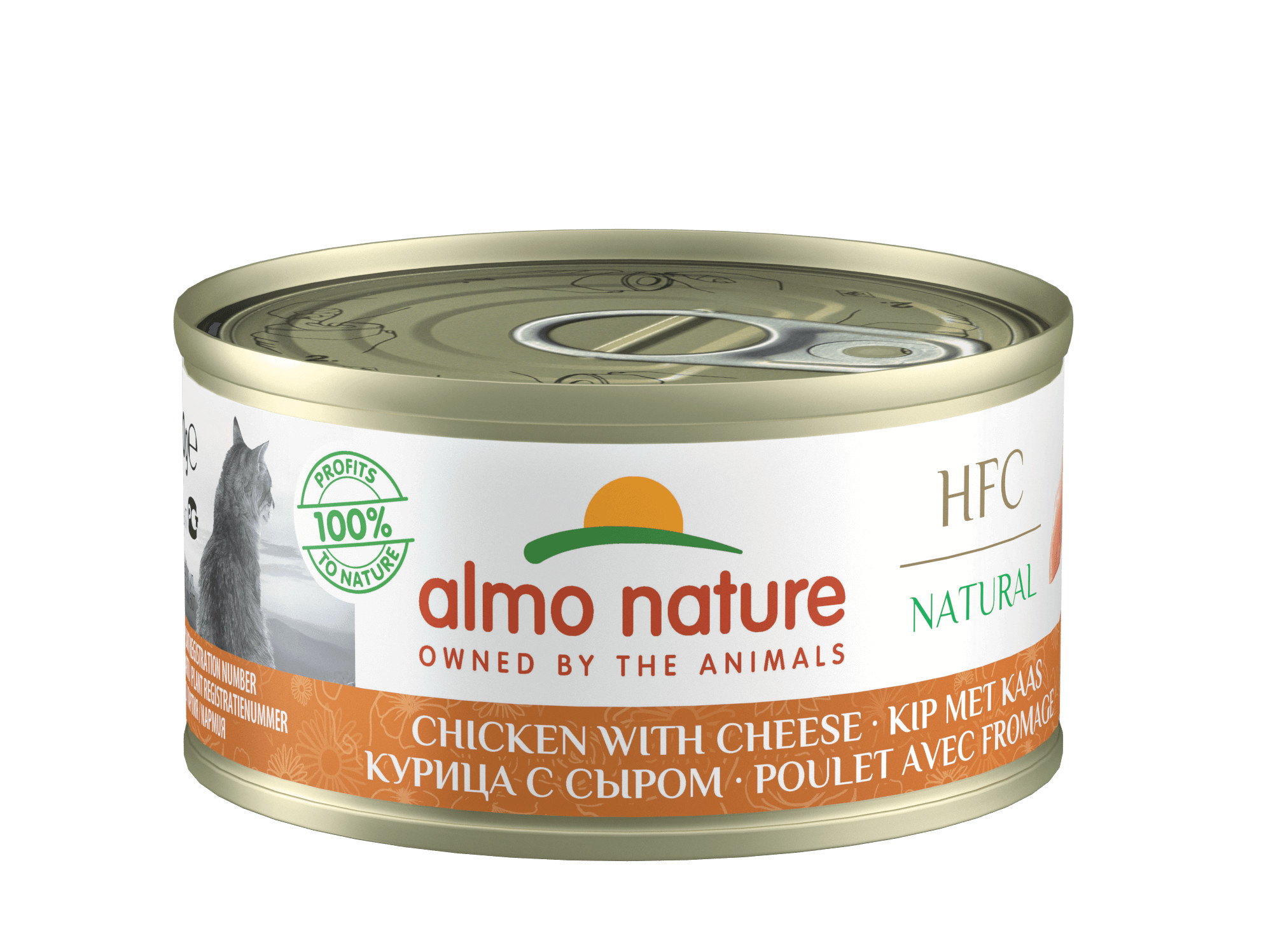Almo Nature HFC Natural Huhn mit Käse Katzen-Nassfutter (70 g)