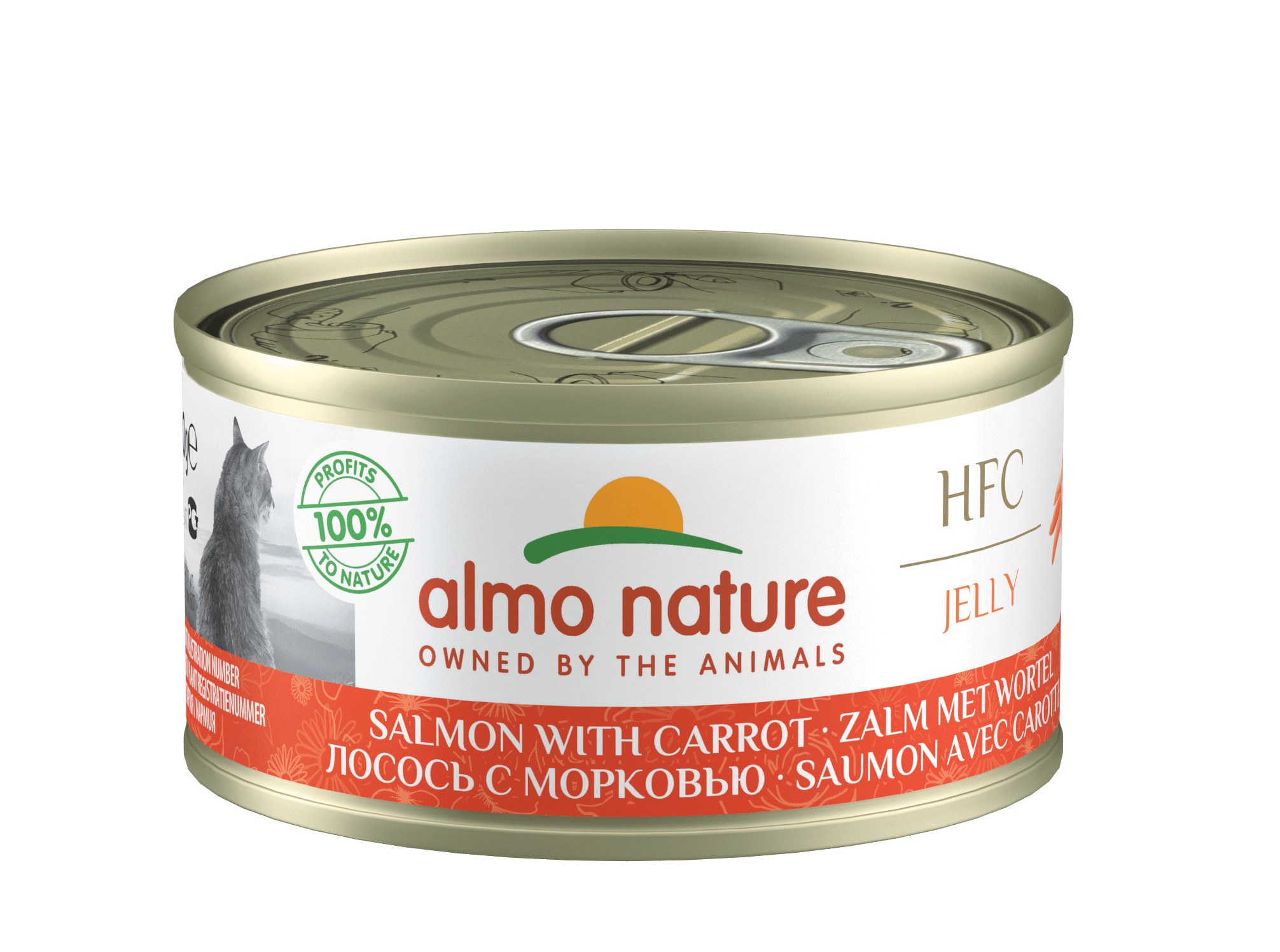 Almo Nature HFC Jelly Lachs mit Karotte Katzen-Nassfutter