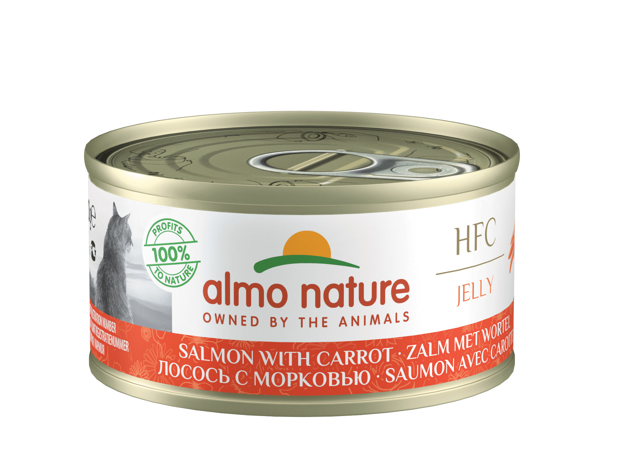 Almo Nature HFC Jelly Lachs mit Karotte Katzen-Nassfutter (70 g)