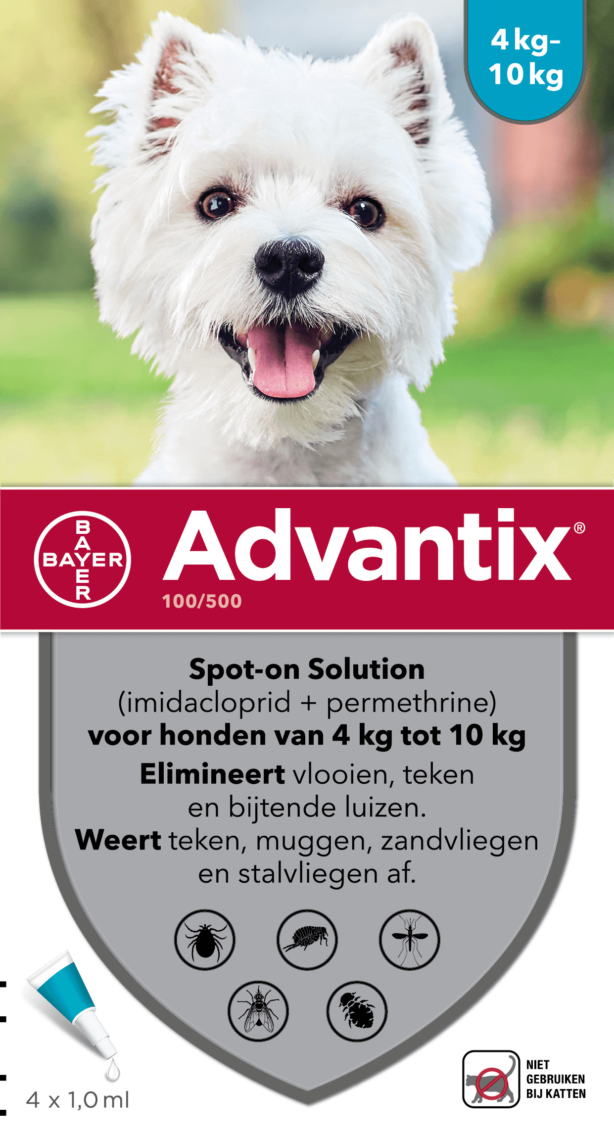Advantix 100/500 für Hunde von 4 bis 10 kg
