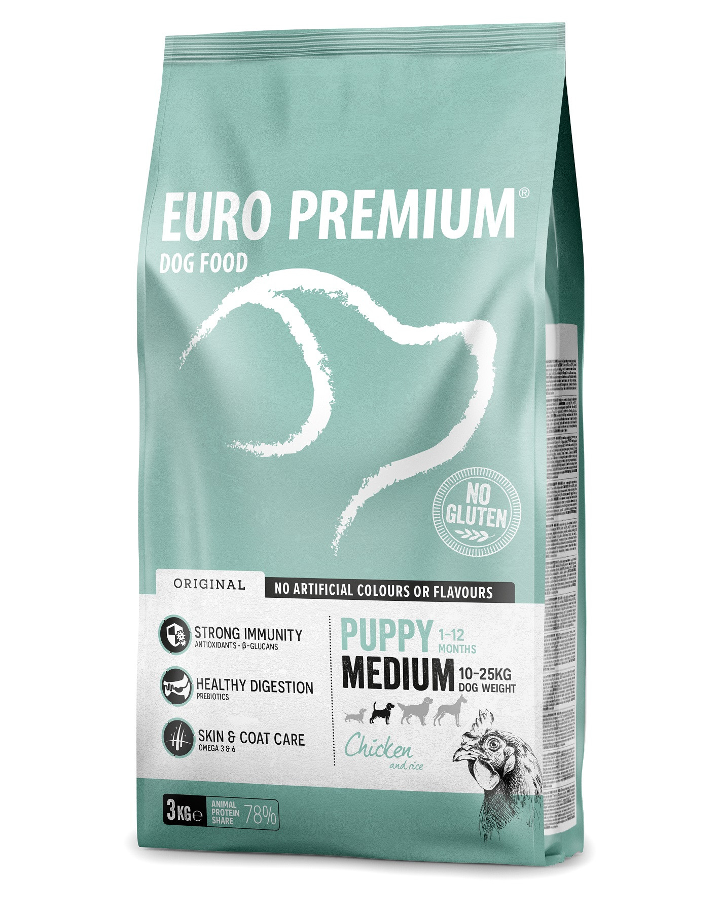 Euro Premium Puppy Medium Huhn & Reis Hundefutter