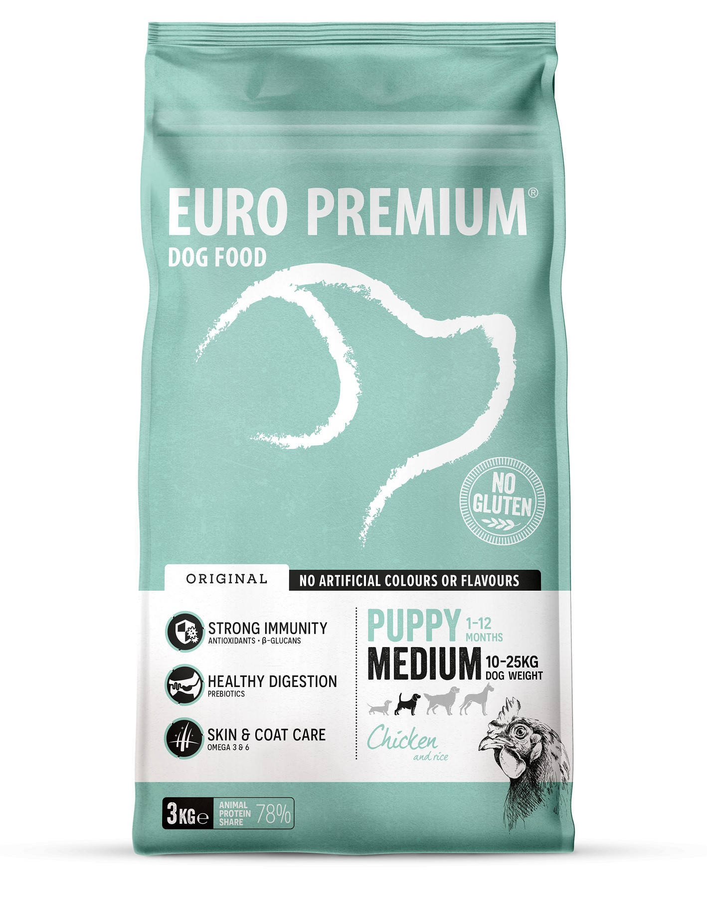 Euro Premium Puppy Medium Huhn & Reis Hundefutter