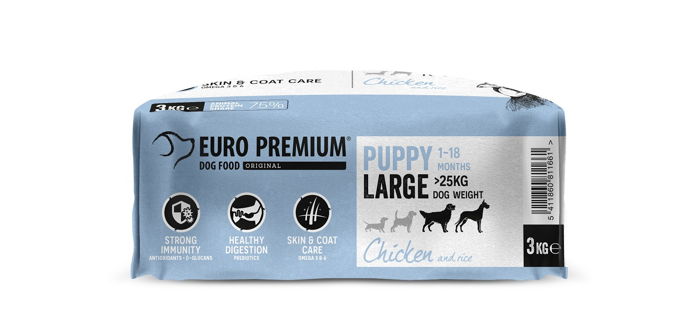 Euro Premium Puppy Large Chicken & Rice Hundefutter