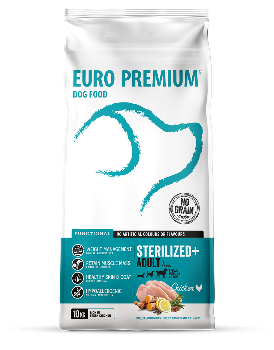 Euro Premium Grainfree Adult Sterilized+ Chicken & Potatoes Hundefutter