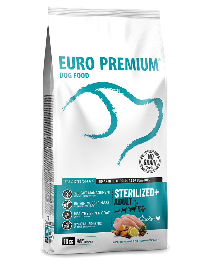 Euro Premium Grainfree Adult Sterilized+ Chicken & Potatoes Hundefutter