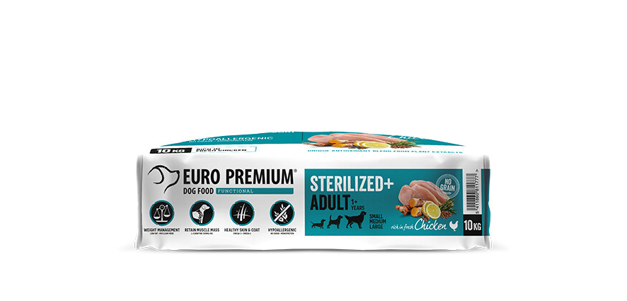 Euro Premium Grainfree Adult Sterilized+ Chicken & Potatoes Hundefutter