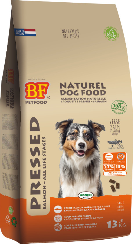 Biofood met zalm graanvrij geperst hondenvoer