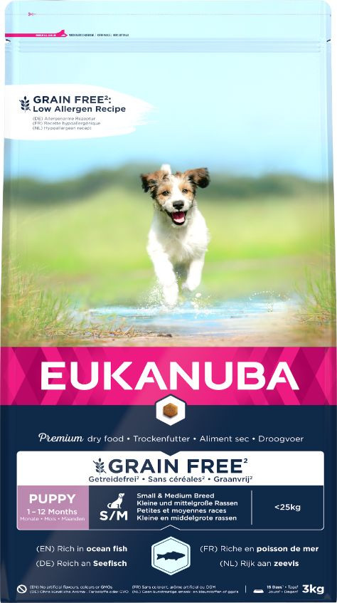 Eukanuba Puppy & Junior S/M graanvrij zeevis hondenvoer